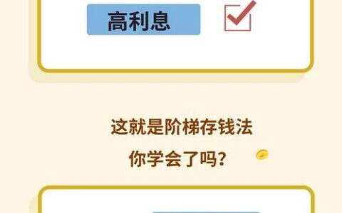 阶梯存钱法怎么存？教你一招，让你的钱生钱